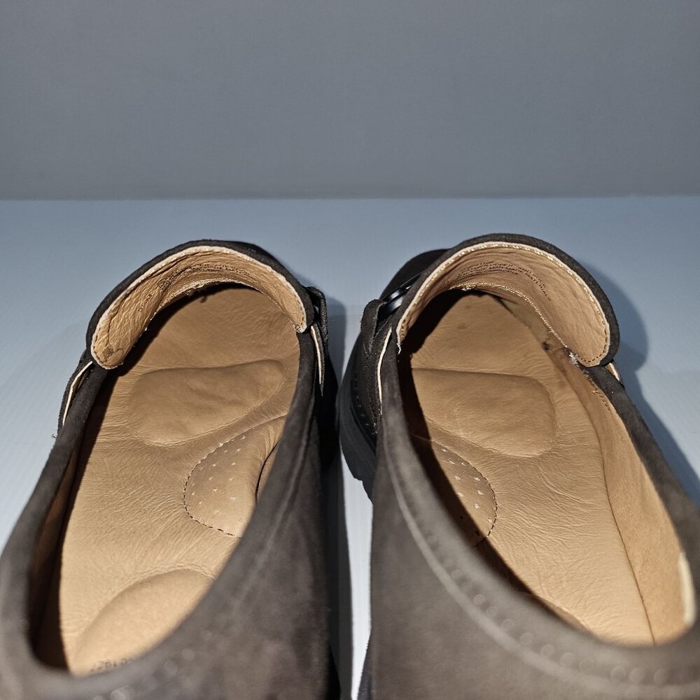 Sofft Satara Chunky Horsebit Loafer Lug Sole Chocolate Brown Suede Size 9.5 - Picture 9 of 12